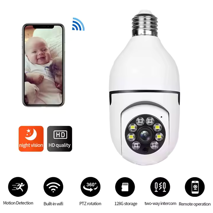 Panoramic WiFi Camera 360 CCTV Security Monitor HD 1080P