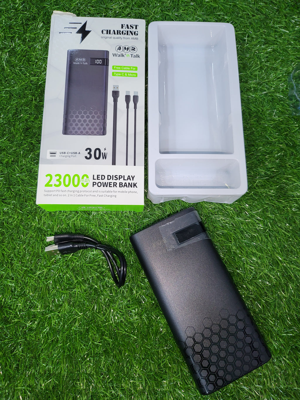 AMB 23,000mah 30W LED Display Power Bank