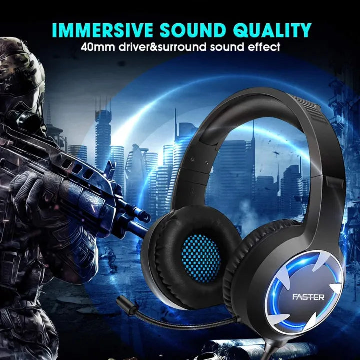Faster Blubolt Bg-100 Surrounding Sound Gaming Headset For Pc And Mobile