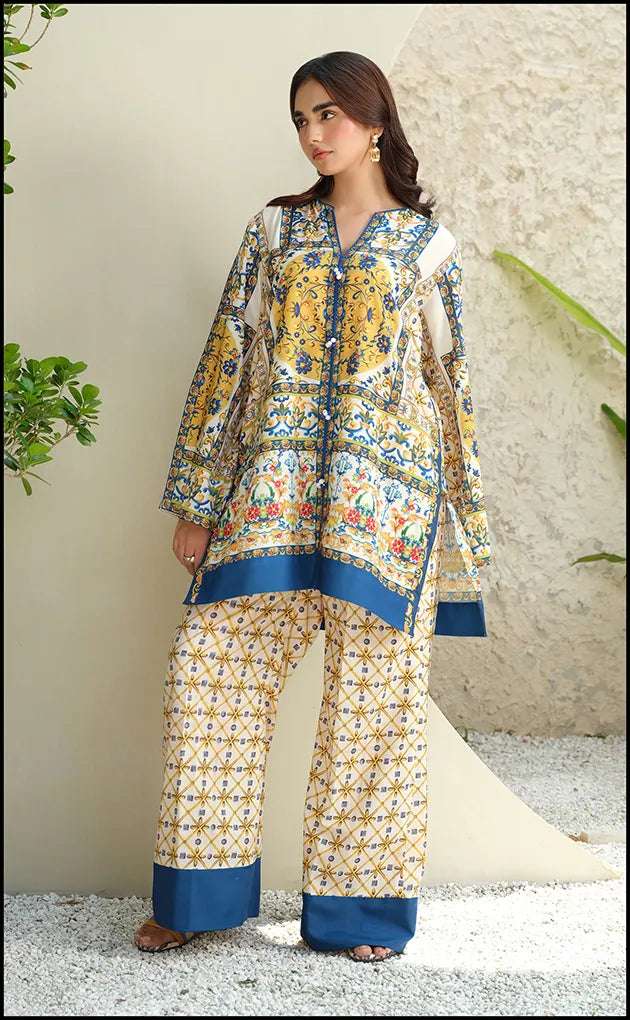 Azmin 2-PC Unstitched Digital Printed Lawn Suit – A Blend of Elegance & Comfort